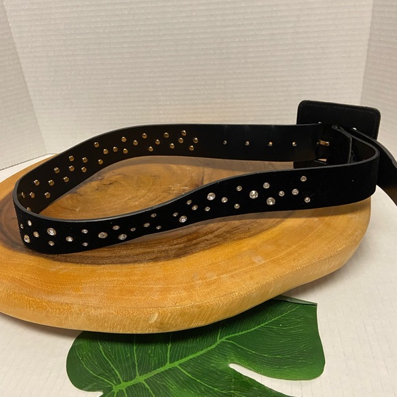 Zara Velvet Blinged Rhinestone Belt - Picture 3 of 10